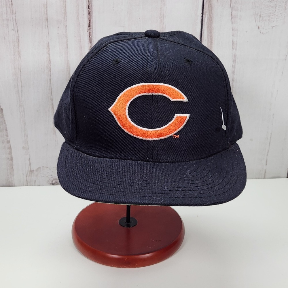 Chicago Bears New Era Fitted Hat Pro Model Blue Orange Embroidered Logo 6 & 7/8